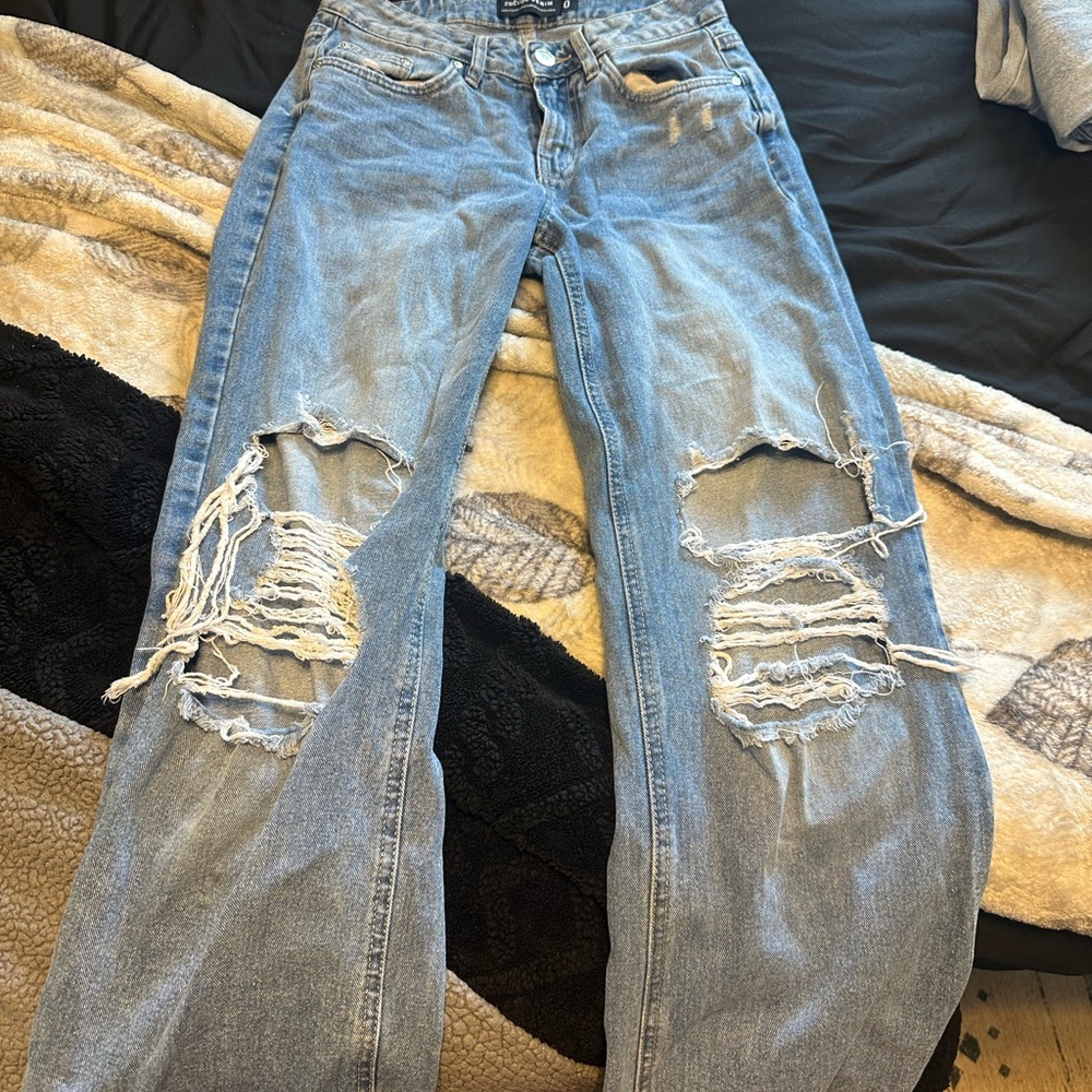Distressed Blue Women's Jeans